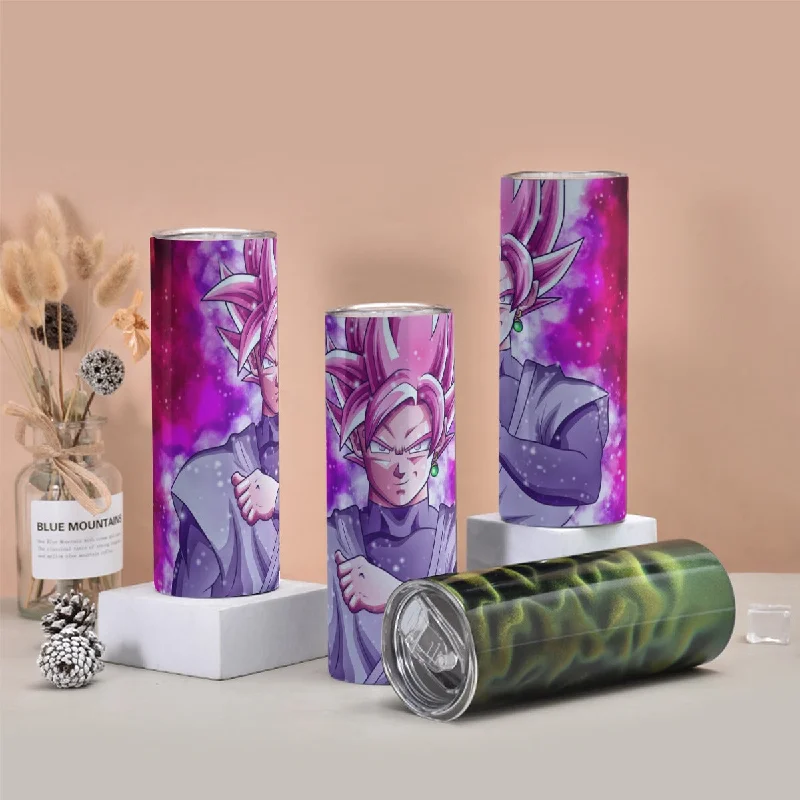 Dragon Ball DBZ Goku Black Rose Galaxy Fantasy Amazing Tumbler with twinkle surface