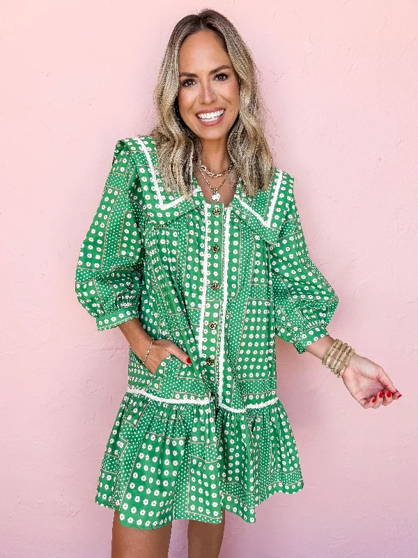 Way Back When Mixed Print Mini Dress Knitted mini dresses