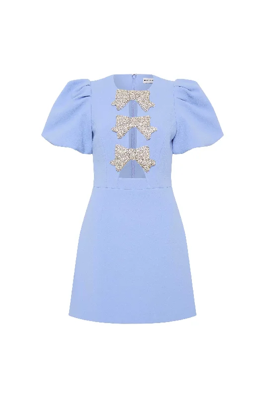 Juliana Puff Sleeve Mini Dress Satin mini dresses