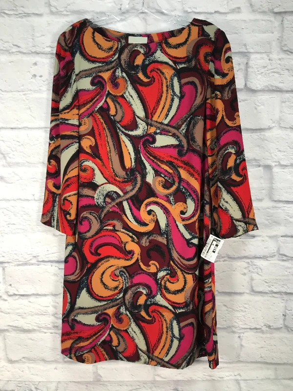 Dress Party Midi By Maeve In Orange & Purple, Size: Xs Holiday midi dresses