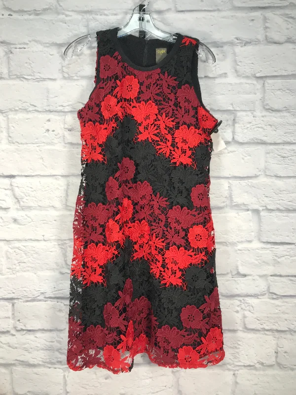 Dress Party Midi By Taylor In Black & Red, Size: M Goth midi dresses
