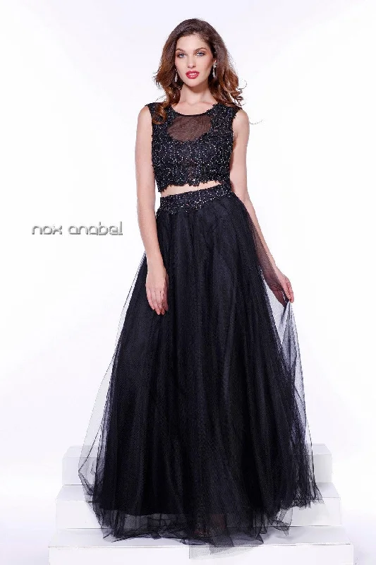 Nox Anabel 3136 Sleeveless Long Prom Dress Lace maxi dresses