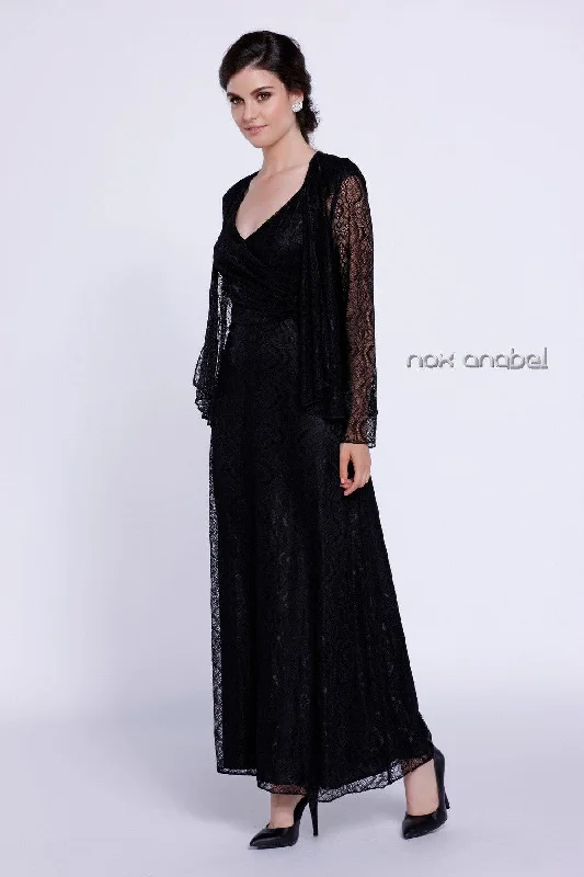 Nox Anabel 5140 Long Cap Sleeve Formal Dress Knitted maxi dresses