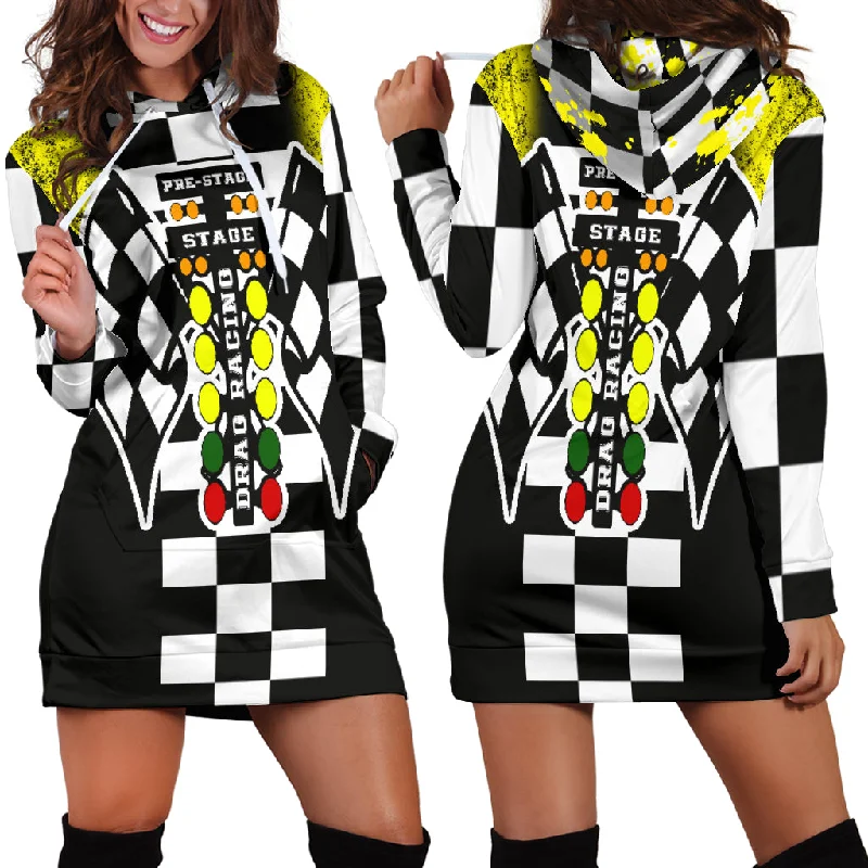 Drag racing Hoodie Dress Yellow Festival unclassified dresses
