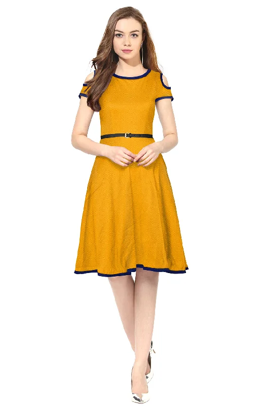 Exclusive Designer Yellow Dress Striped unclassified dresses