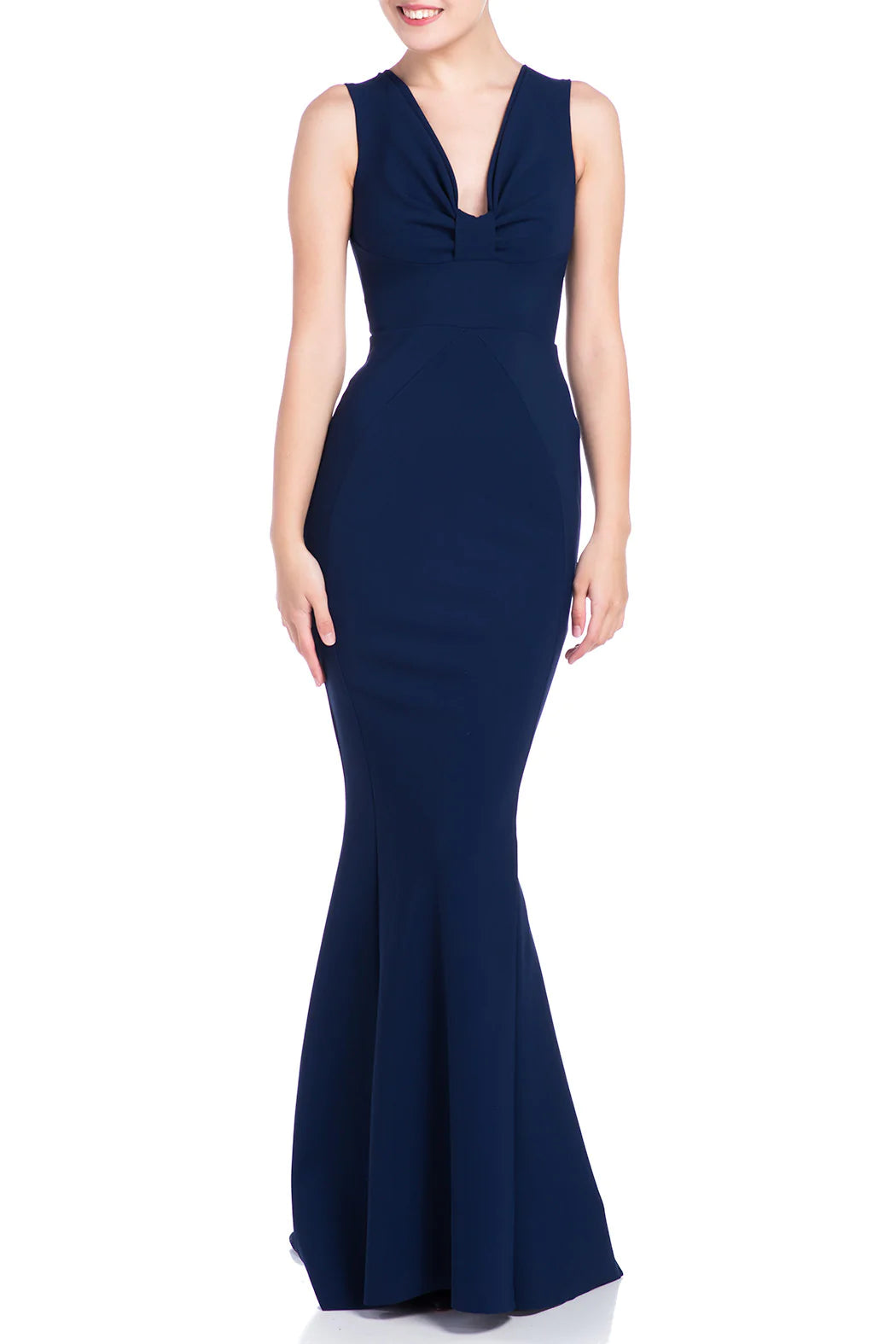 Greta Constantine Vara Gown Navy Off-shoulder unclassified dresses
