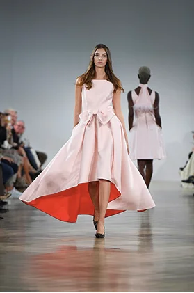 Kim Newport SLVLS Boatneck Hi-Low Dress W/ Constrast Hem & Bow Satin unclassified dresses