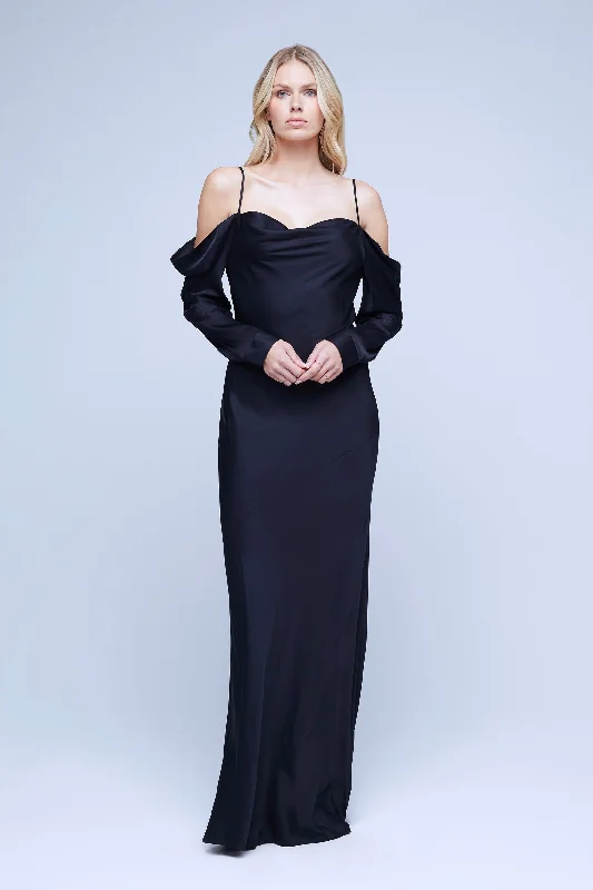 L'Agence Juniper Cold Shoulder Gown Bright color unclassified dresses