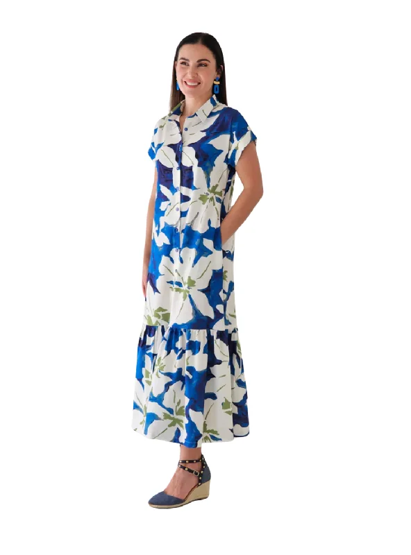 Lara Blue Silky Dress Open-back unclassified dresses