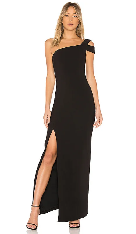 Likely Black Maxson One Shoulder Gown Affordable unclassified dresses