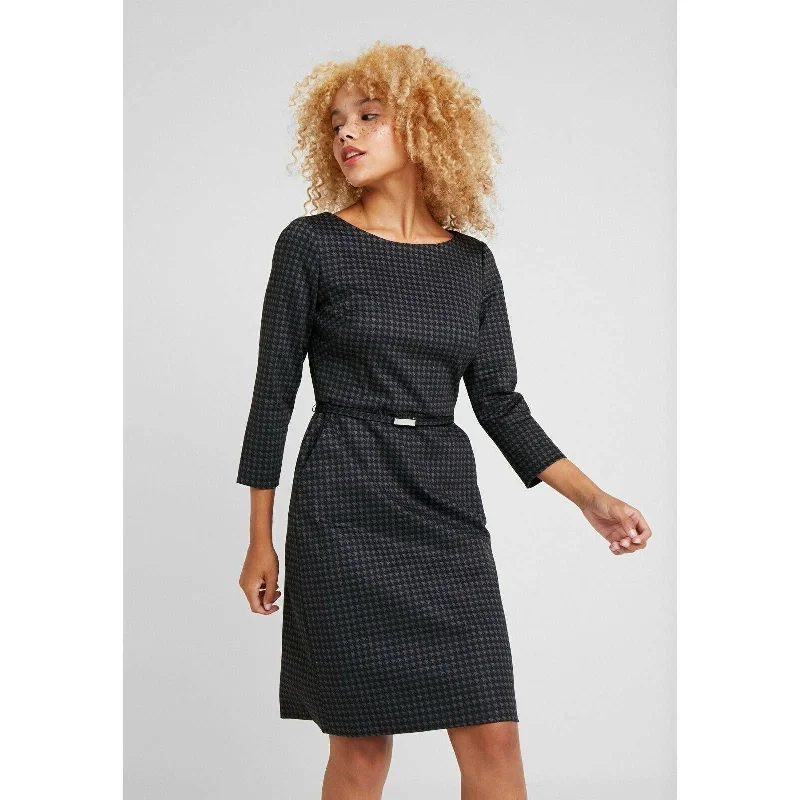 RALPH LAUREN ESHE 3/4 SLEEVE HOUNDTOOTH WINTER BELTED DRESS Travel unclassified dresses