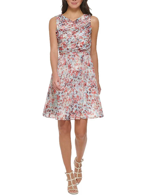 Womens Party Mini Fit & Flare Dress Mini Skirt Casual