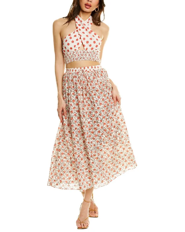 Ash & Eden 2pc Shayana Halter Maxi Dress Formal Maxi Skirt