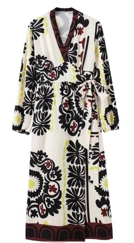 Claremont Midi Dress in Multi Midi Skirt Set